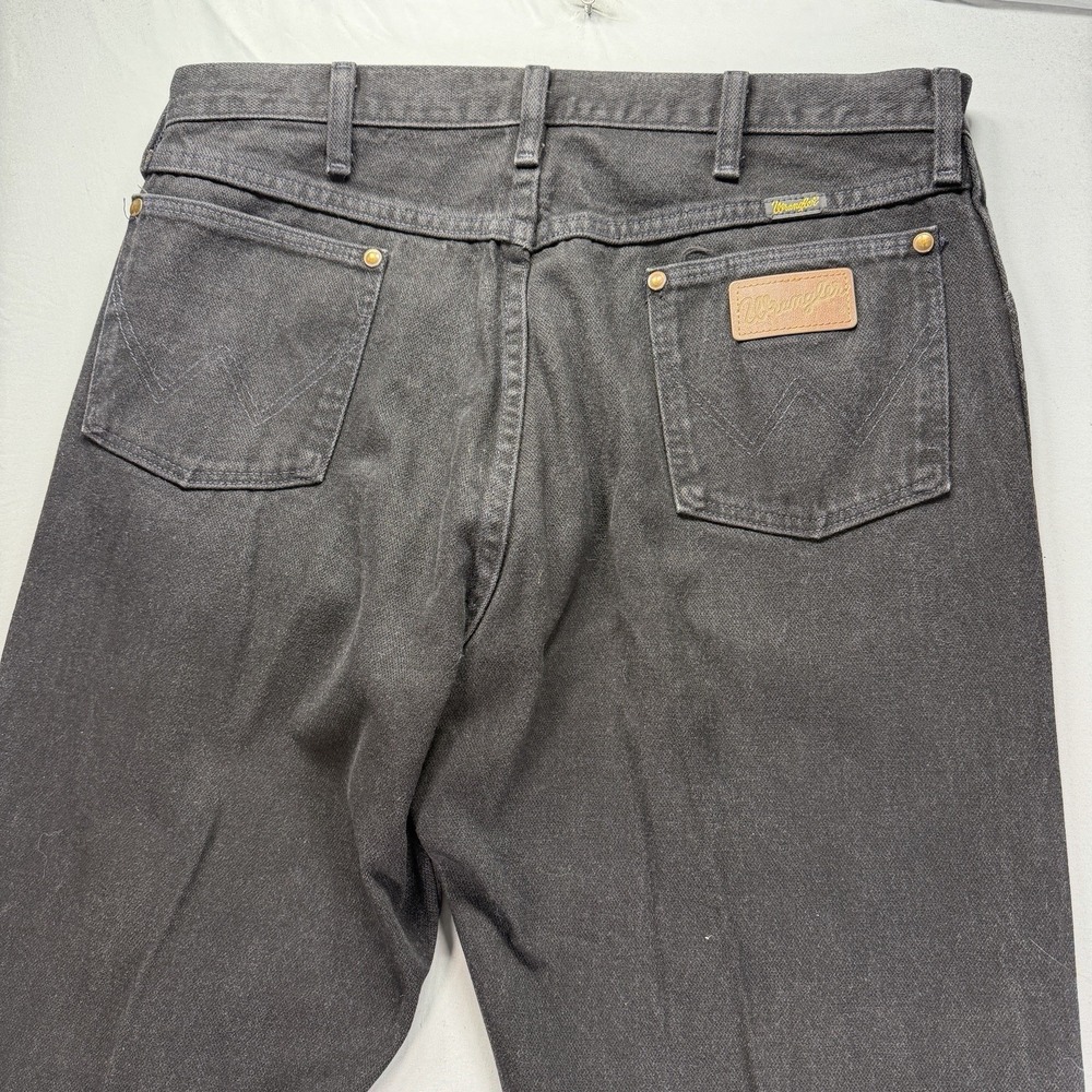 Vintage Wrangler 13MWZ Jeans Mens 36x34 (Fits 34x34) Black Denim Made In USA